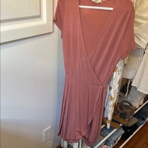 Elegant Wrap Dress in Dusty Rose